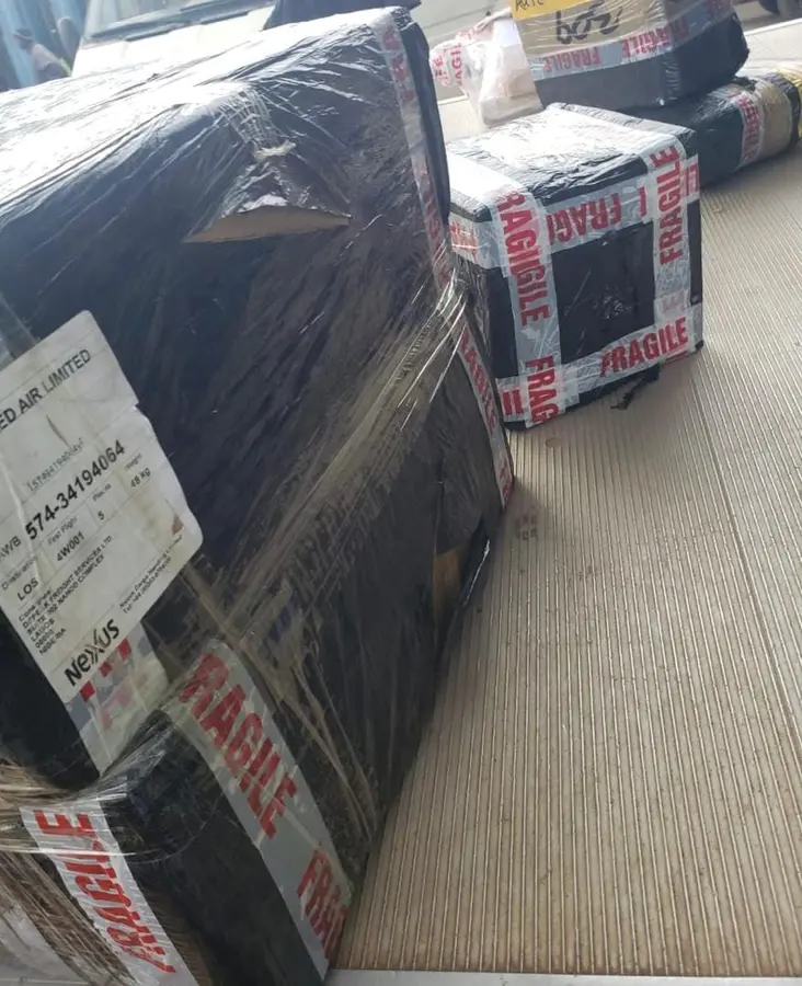 Securely packed customer parcels ready for Sparkling Logistics delivery
