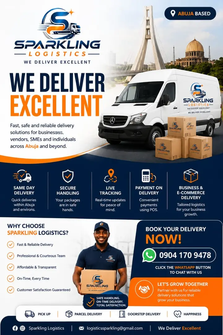 Sparkling Logistics e-commerce delivery campaign showing professional delivery support
